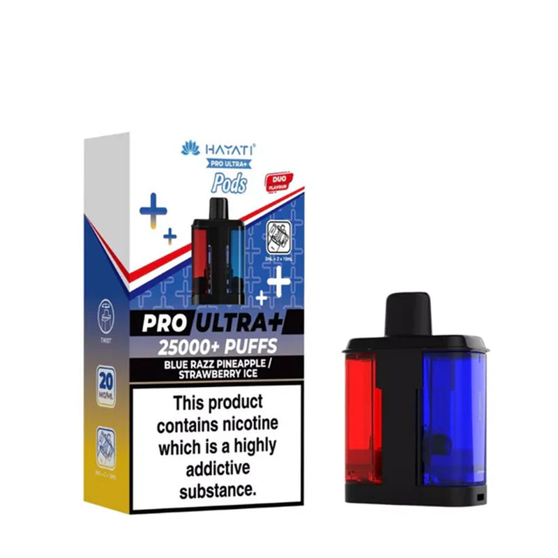 Hayati Pro Ultra Plus Pods Blue Razz Pineapple + Strawberry Ice